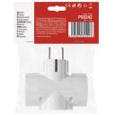 Emos Daugialypės lizdai P00242, 3x2P+PE, 2300W, IP20, balta, plastikas, 1 vnt, kabinamas