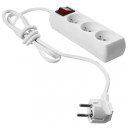 Mājsaimniecības pagarinātājs ar 3 kontaktligzdām, 1,5m, ar slēdzi, AW24636, AWTOOLS