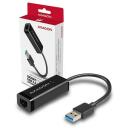 Axagon Adapter ADE-SR 1GB, USB 3.0, Ethernet RJ-45, 10/100/1000 Mbit/s, Plug and Play, toiteadapter, must