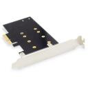Digitus M.2 NGFF/NVMe SSD PCI Express kaart DS-33170, 2x M.2 SATA, 1x SATA, 6 Gbps, PCIe 3.0