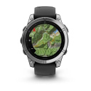 Garmin Fenix E multisporta GPS viedpulkstenis 47mm AMOLED 1.3" 416x416 Wi-Fi skārienekrāns nerūsējo&scaron;ā tērauda ietvars