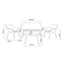 Dārza mēbeļu komplekts Luxor Lounge Set BICA 16907707 balts/sarkans