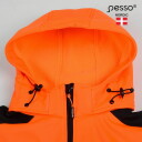Hi-vis softshell jacket Palermo, 8000 mm, 5000 g/m&sup2;/24 h, PESSO, PALERMOOM, orange/black, M