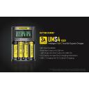 Nitecore Įkroviklis UMS4, 4 lizdai, 4000mA, 3000mA, LCD ekranas, IMR/Li-ion/LiFePO4, NiMH/NiCd, 0.256kg
