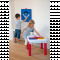Bērnu rotaļu galdiņš Constructable ar 2 krēsliņiem zils/sarkans/balts