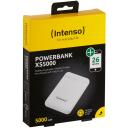 Intenso Power Bank 7313522 5000 mAh, Li-Poly, 1x USB-A, 1x USB-C, 2.1 A, baltas