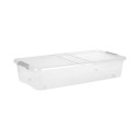 Box with lid on wheels underbed box Leo 77x38x16 cm 33L transparent  0611000001