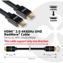 Club3D HDMI кабель CAC-2313 10м, 4K60Hz, 18 Gbit/s, 2.0, 3D, прямой разъем, золотые контакты