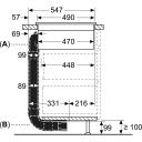 Bosch Ringluste komplekt S ja L-kurv (60cm) HEZ9VDKR1, 1x difuusor, 3x &uuml;hendus toru, 2x kurv