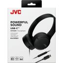 Jvc k&otilde;rvaklapid HA-S33UCBU, 2,97cm, 1,2m, 20-20000Hz, USB Type-C, binauraalsed, mustad