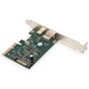 Digitus Portu papla&scaron;inā&scaron;anas karte DS-30225, PCIe, 2xUSB 3.1, 10Gbps, 5V, 3A, zaļa