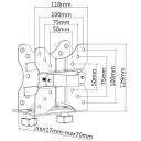 Digitus Mini lauaarvuti hoidik DA-90360, 5kg, VESA 75x75, 100x100, must, mini arvutid 17-70mm