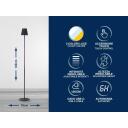 Beper Grindų Lempa P201UTP401, 2.5W, juoda, LED, 1 lemputė, reguliuojama spalvos temperatūra, tamsinama