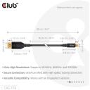 Club3D Mini DisplayPort на DisplayPort кабель CAC-1116 1м, 4K240Hz, 8K60Hz, 10K60Hz, 80 Гбит/с, 10240 x 4320