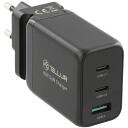 Tellur Lādētājs TLL151451, 65W, 2xUSB-C, USB-A, AC 100-240V, 1,5A, 5V/3A, 9V/3A, 12V/3A, 15V/3A, 20V/3,25A, 4,5V/5A, 5V/4,5A