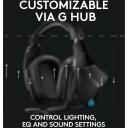 Logitech K&otilde;rvaklapid G935/981-000744 50 mm, 20 - 20000 Hz, 20 m, 6 mm mikrofon, RGB valgustus, DTS 7.1, traadita