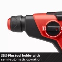 Bezvadu rotējo&scaron;ais āmurs TE-HD 18/12 Li - Solo, EINHELL 4513970, 2+1 funkcijas, 18V, SDS-Plus čaks