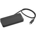 Lenovo USB-C Dual Display Travel Dock w/o Adapter 40B90000WW, 1 x RJ-45, 1 x USB-A 10 Gbps, 2 x USB-C 10 Gbps, 1 x HDMI, 65 W