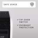 Масляный обогреватель мощностью 2000 Вт с тремя уровнями нагрева для помещений до 24–34 m³ белый AB-H2000DN Mill