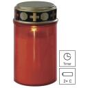 Emos kapų žvakė DCCV19, 7x12,5cm, 0,06W, 1 LED, 10 000h, IP44, &scaron;iltai balta, laikmatis, vidaus ir lauko naudojimui