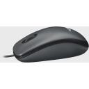 Logitech USB оптическая мышь M100/BLACK 910-006652, 1000DPI, 3 кнопки, оптическая, сетевой кабель, черный