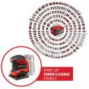 Einhell Akutoitel k&auml;sitsi orbitaalne lihvija TE-OS 18/113 Li-Solo 4460731, 18V, 22000min-1, 1,8mm, 101x113mm, 2xP120