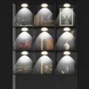 Maclean Lamp MCE165, 6 tk, 5 LED, 3xAAA, valge, modernne, kinnitatav m&ouml;&ouml;blile, plastmass