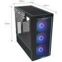 Lian Li Korpus LANCOOL III G99.LAN3RX.00, 4x140mm PWM ventiliatoriai, 12 diskų vietos, juodas, skaidrus