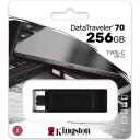 Kingston DataTraveler 70 DT70/256GB, 256 GB, USB Type-C, USB 3.2 Gen 1, iki 200 MB/s, atsparus vandeniui dizainas