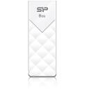 Silicon Power zibatmiņas diskdzinis Ultima U03 SP008GBUF2U03V1W, 8 GB, USB 2.0, balts, 0-70 &deg;C, CE, FCC