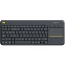 Logitech Juhtmevaba Puutetundlik Klaviatuur K400 Plus, QWERTY, 10 m juhtmevaba ulatus, 2.4 GHz, must, AA patareid