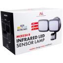 Maclean LED sienas lampa, MCE524 B, 20W, 1500lm, IP65, neitrāla balta 4000K, melna, 5-12m, 180&deg;, AC/DC