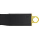 Kingston DataTraveler Exodia DTX/128GB, 128 GB, USB Type-A, USB 3.2 Gen 1, apsauginis dangtelis, raktų pakabukas, juoda/geltona