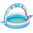 Bestway Vaikų baseinas Sharktastic 7352137, 163 x 127 x 92 cm, 130 l, PVC, vandens purk&scaron;tuvas, remonto pleistras