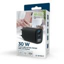 Gembird Laadija TA-UC-PDQC30LCD-BK-01 30 W, 2 porti, 110-240 V, 12 V, 3.4 A, Laadimise indikaator, Must