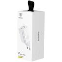 Baseus Laadija CCALL-BX02, 24 W, valge, AC, DC, USB 3.0 t&uuml;&uuml;pi A, Quick Charge 3.0, intelligentne kiip