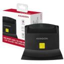 Axagon Nutikaardilugeja CRE-SM2, USB 2.0, 1.3 m kaabel, toetab SIM, microSD, SD kaarte, must