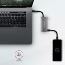Axagon USB хаб HMC-4G2 4 порта, 2x USB-A 10 Гбит/с, 2x USB-C 10 Гбит/с, силовой кабель 13 см