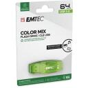 Emtec USB m&auml;lukaart C410 ECMMD64G2C410, 64GB, USB 2.0, 120 Mbps, 40 Mbps, Roheline, Plastik