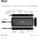 Club3D dokstacija CSV-1581, Thunderbolt 4, 3x Thunderbolt 4, 3x USB 2.0, 1x RJ-45, 140 W, 1000 Mbit/s, melna