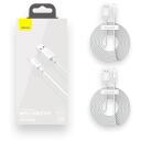 Baseus Andmekabel USB Lightning MODEL TZCALZJ-02, 150cm, 2x2.4A, Apple Lightning, USB Type A, valge