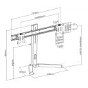 White Shark Lauahoidik RHAMSES-II, 17-27 tolli, 2 monitorile, 7 kg, VESA 75x75, 100x100, 180&deg; p&ouml;&ouml;ramine