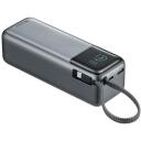 Sandberg All-in1 Powerbank 421-31, 27000 mAh, LiPo, 240 W, USB Type-A 1, USB Type-C 1, melns, pelēks