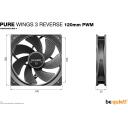Be Quiet Корпусный вентилятор PURE WINGS 3 BL137, 120мм, 3 вентилятора, 80м&sup3;/ч, 1500RPM, 1.17mmH2O, черный