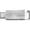 Intenso USB atmintinė 3536480 32 GB, USB 3.2 Gen 1, skaitymo greitis 70 MB/s, metalinis korpusas, sidabrinė spalva