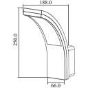 Maclean V&auml;lisseina lamp MCE343 GR, 800 lm, 10 W, IP54, alumiinium, hall v&auml;rv, neutraalne valge v&auml;rv