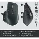 Logitech optiline hiir MASTER 3S 910-006582, 8000 DPI, 7 nuppu, Bluetooth, laaditav, ergonoomiline disain, vaikne klikk