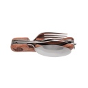 Galda piederumu komplekts 'Vancouver', Origin Outdoors, R179643, nerūsējo&scaron;ais tērauds, rožkoka rokturi, kompakts un praktisks formāts.