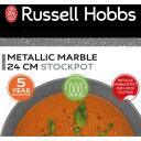 Russell Hobbs Metāla marmora katls RH02809EU7, 24cm, 2.1l, alumīnijs, nepiedego&scaron;ais, piemērots indukcijai