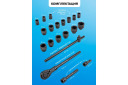 Löögitööriistade komplekt, FORSAGE, F-6213-5MPB, 3/4", 21 osa, 6-kant, 17-50 mm